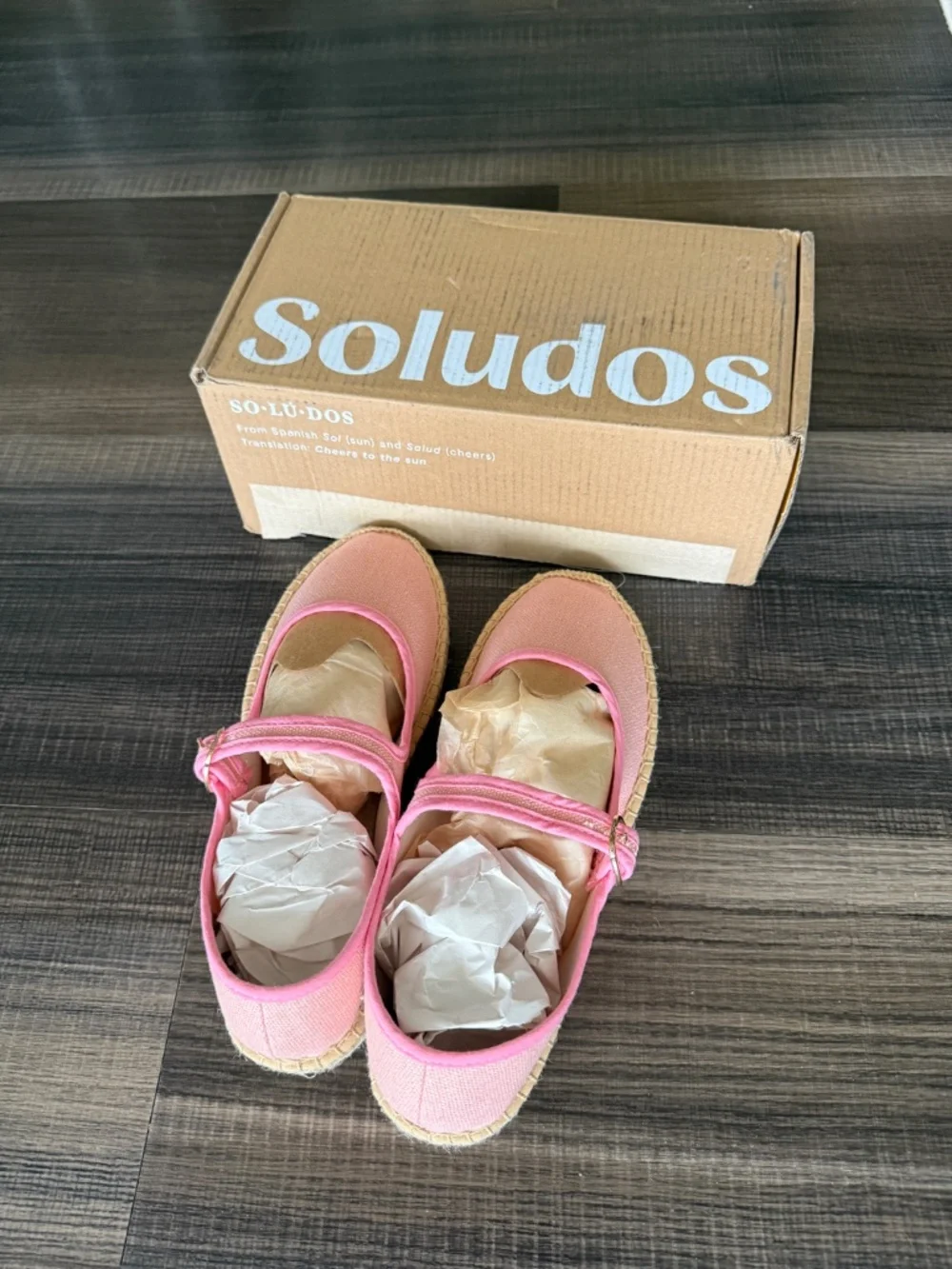 SOLUDOS - NWT - Mary Jane Espadrille | Organic Cotton | Dusty Rose Pink 7 - 7.5